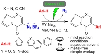 <p>Catalytic Photoredox C&ndash;H Arylation of 4-Oxo-4<i>H</i>-pyrido[1,2-<i>a</i>]pyrimidine-3-diazonium Tetrafluoroborates and Related Heteroaryl Diazonium Salts.</p>
